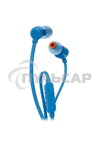 Наушники JBL Tune 110, 3.5 мм, внутриканальные, синий