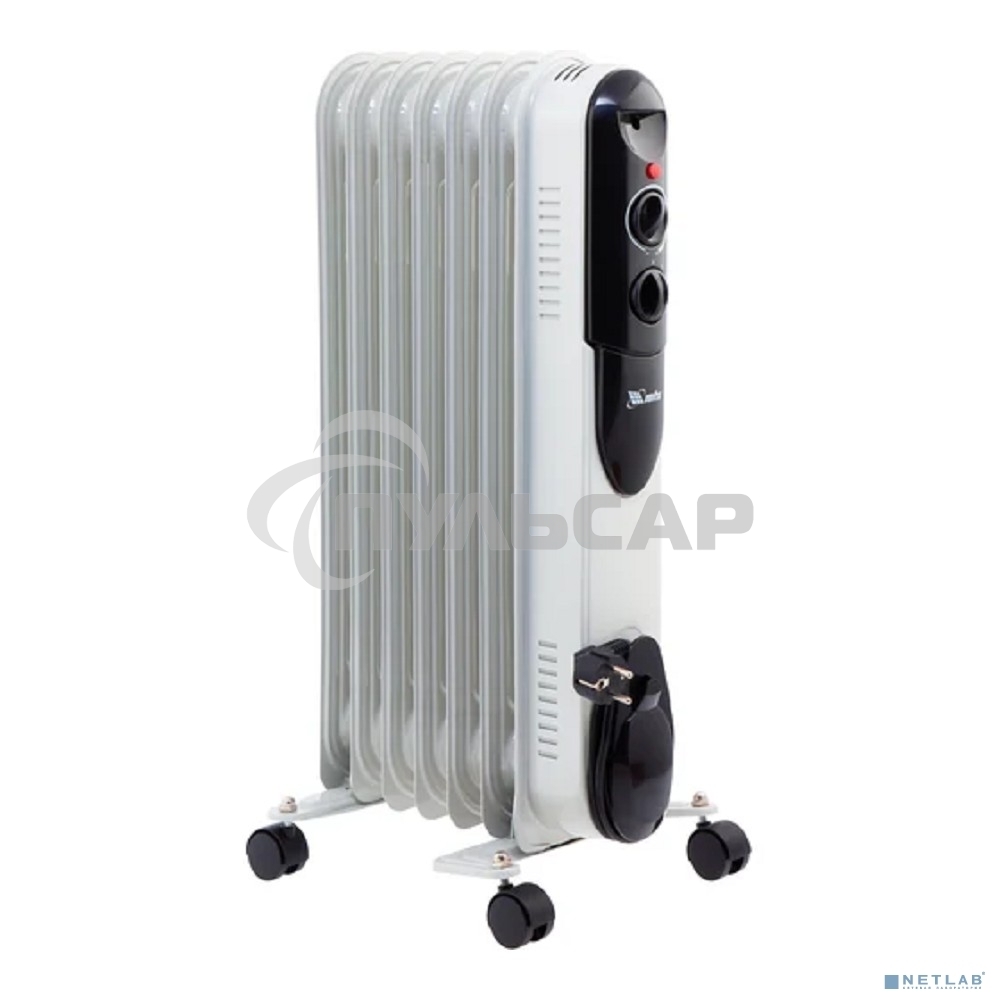 Обогреватель масляный MTX OCH-1500, белый, 1500 Вт, 15 м2, термостат