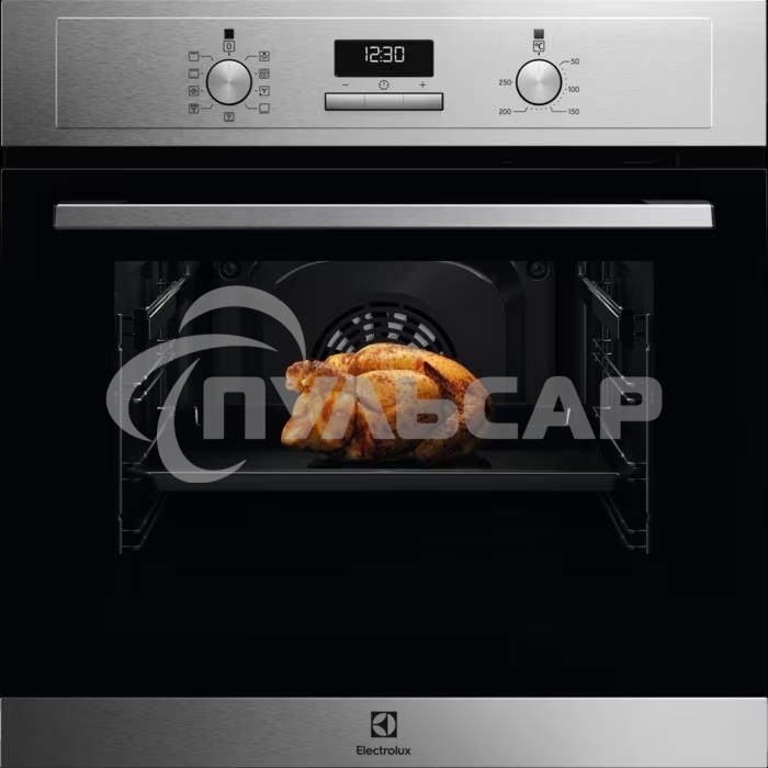 Встраиваемый духовой шкаф Electrolux EOF3H50BX 60 см, 72 л, 8 режимов, 59.4x59.5x56.9 см, очистка паром, нер. сталь