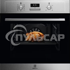 Встраиваемый духовой шкаф Electrolux EOF3H50BX 60 см, 72 л, 8 режимов, 59.4x59.5x56.9 см, очистка паром, нер. сталь