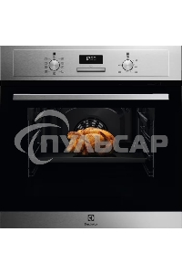 Встраиваемый духовой шкаф Electrolux EOF3H50BX 60 см, 72 л, 8 режимов, 59.4x59.5x56.9 см, очистка паром, нер. сталь
