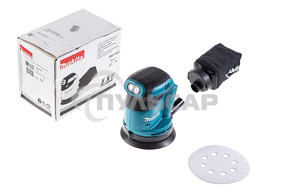 Машинка эксцентриковая MAKITA DBO180Z 18В LiIon ф125мм 7000/9500/11000об/мин ампл.2.8мм 1.7кг
