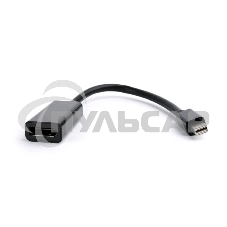 Переходник miniDisplayPort - DisplayPort, Cablexpert A-mDPM-DPF-001, 20M/20F, длина 16см, черный, пакет