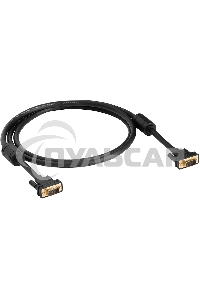 Кабель Greenconnect SVGA 7.0м черный, позолоченные контакты, ферритовые кольца, OD8.0мм. 15M / 15M Premium GCR-VM2VM2-7.0m, 28/28 AWG, двойной экран