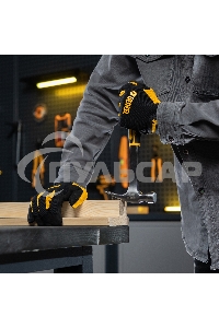 Молоток-гвоздодер Denzel 350 г, цельнометаллический, двухкомпонентная рукоятка