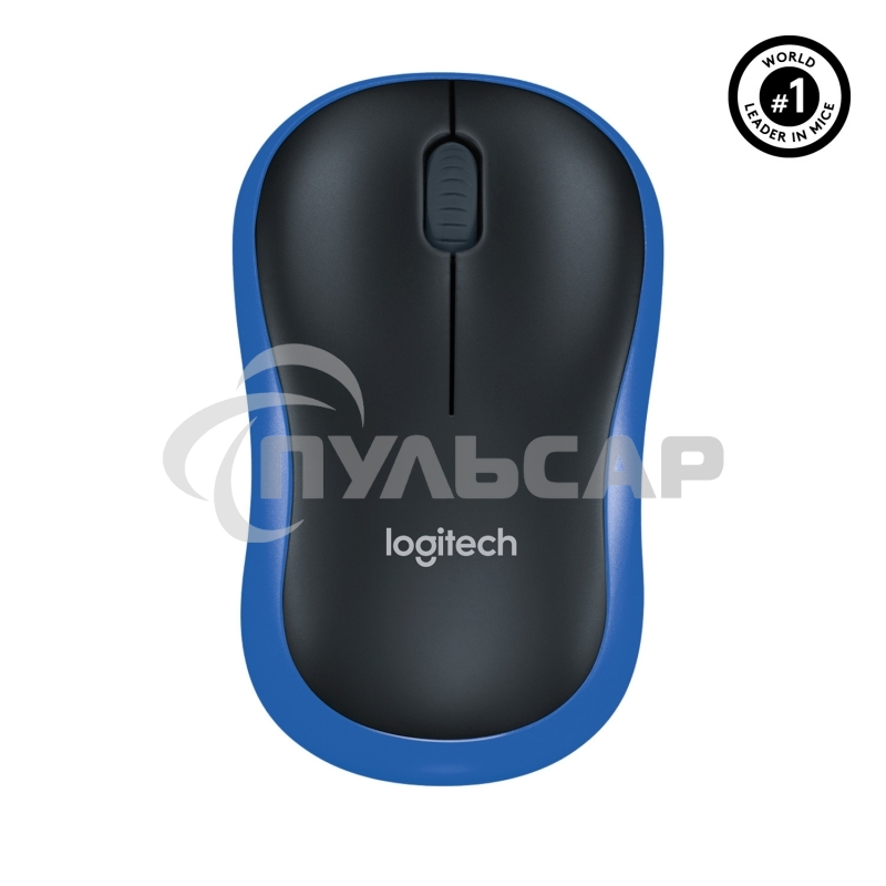 Мышь беспроводная Logitech M185 синий, 1000 dpi, радиоканал, USB, кнопки - 3