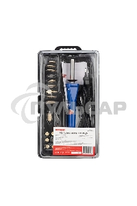 Набор паяльник-выжигатель Rexant/19 насадок/ ПРОФИ 220V/30 Вт /ZD-972A/ 12-0183-1