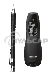 Презентер беспроводной Logitech R400 черный, радиоканал, USB, кнопки - 5