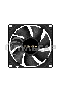 Вентилятор для корпуса ExeGate EX08020B3P-24 черный, 80 мм, 4000 об/мин, 42.3 дБ, 3 pin