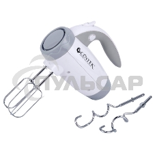 Миксер Centek CT-1114 (белый/серый) 350Вт, 6 скоростей+турбо, взбивание/замешивание