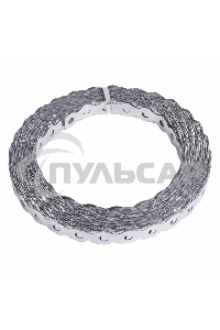 Лента полоса монтажная оцинкованная, перфорированная волна Rexant 12х0,55 мм, рулон 25 м