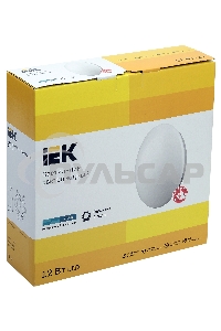 Светильник светодиодный ДПБ 1001 12Вт 4000K IP20 круг бел. ИЭК LDPB0-1001-12-4000-K01