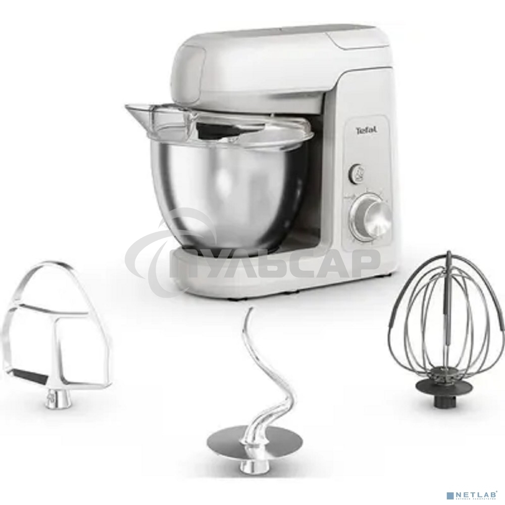 Кухонная машина Tefal Bake Partner QB520B38, серый/серебристый