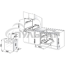 Газоэлектрический духовой шкаф Gefest 621-03 К56, встраиваемый