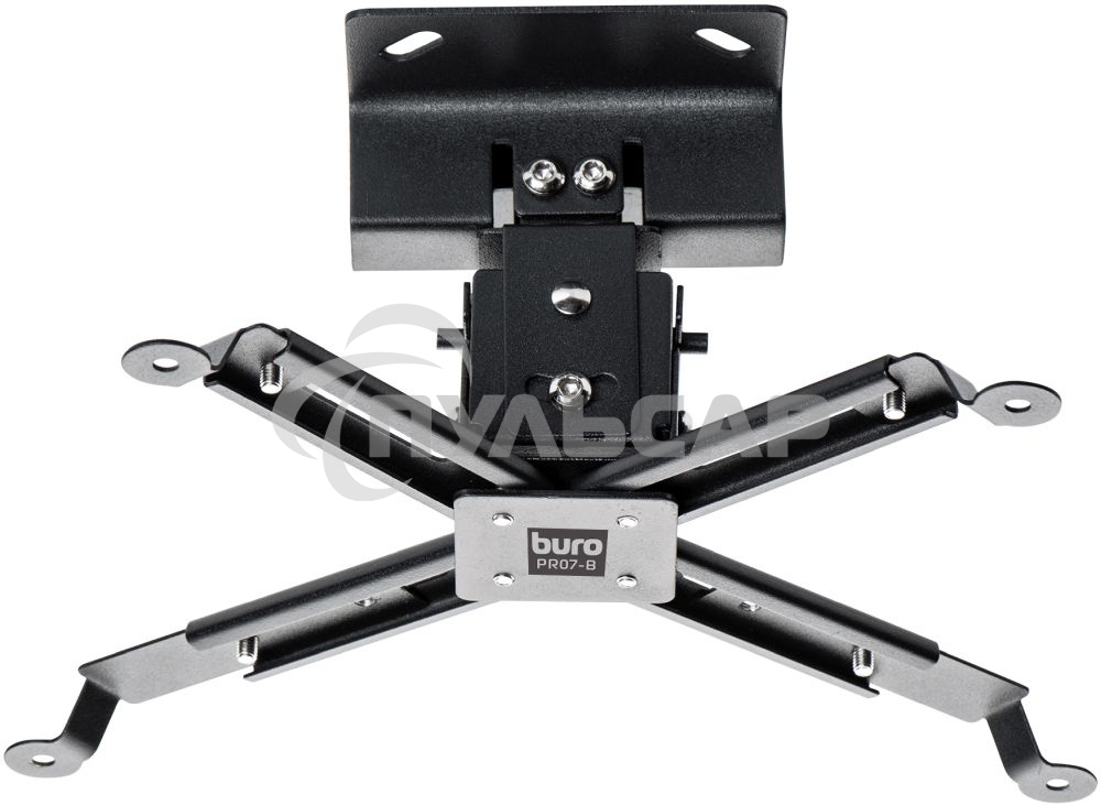 Кронштейн для проектора Buro PR07-B черный макс.12кг потолочный поворот и наклон