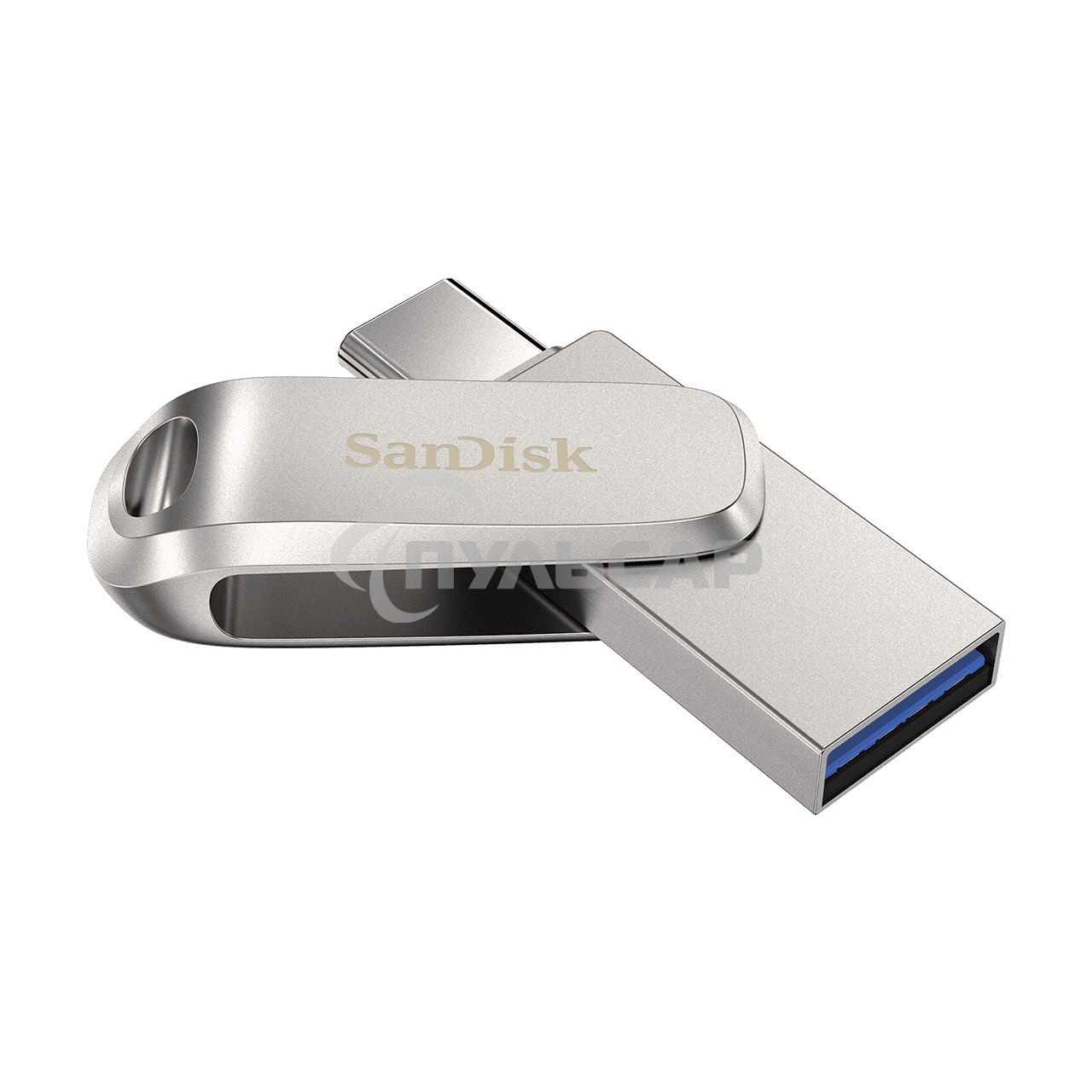 Флешка USB Sandisk Ultra Dual Luxe 32 Gb, USB 3.0, серебристый
