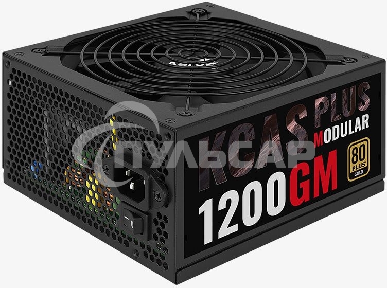 Блок питания Aerocool / Formula KCAS PLUS 1200GM V2, 1200Вт, 80 PLUS Gold, модульный, 140мм, черный