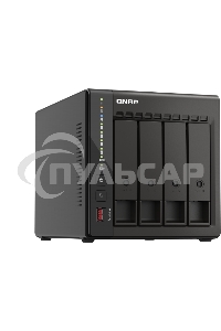 Сетевое хранилище SMB QNAP TS-453E-8G NAS, 4-tray w/o HDD. 2xHDMI-port. 4-core Celeron J6412 2-2.6 GHz, 8GB DDR, 2x2.5Gb LAN, 2 x M.2 2280 PCIe Gen 3 x2, 2x USB 3.2 Gen 2 (10Gbps) Port, 2x USB 2.0 port