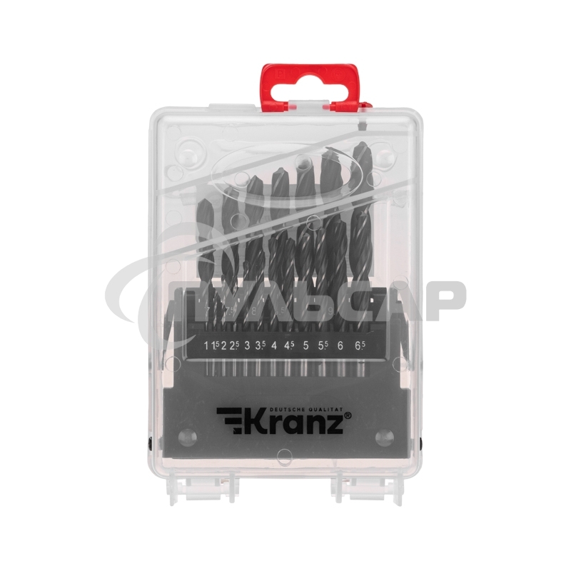 Набор сверл по металлу 1-10 мм (через 0,5 мм), 19 шт. HSS 4241 Ш/Х Kranz