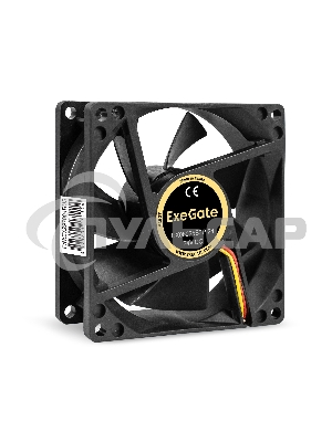 Вентилятор для корпуса ExeGate EX08025B3P-24 черный, 80 мм, 2900 об/мин, 30.6 дБ, 3 pin