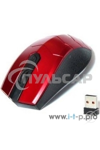 Мышь беспроводная Crown CMM-934W красный/черный, 1200 dpi, радиоканал, USB, кнопки - 4