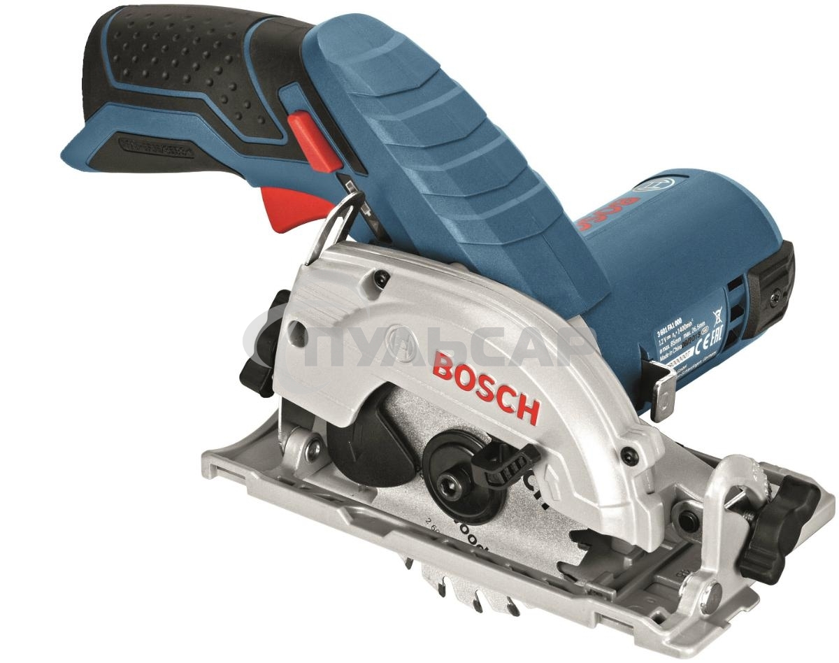 Пилы электрические сабельные, ленточные, Лобзики Bosch GKS 10,8 V-LI 06016A1001 Пила циркулярная аккумуляторная диаметр диска 85мм, скорось вращения 1400 об/мин,напряжение аккум 10.8 В,емкость аккум 2А*ч,вес 1.2кг