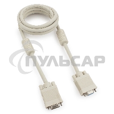 Кабель Gembird CC-PPVGAX-6,Кабель удлинитель VGA Premium,1.8м,15M/15F,тройн. экран,феррит. кольца,пакет