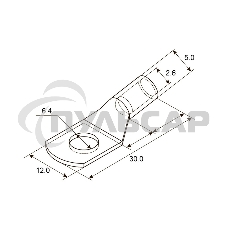 Наконечник ТМЛ 2,5–6–2,6 (2,5мм² - Ø6мм) ГОСТ 7386-80 (в упак. 100шт) Rexant