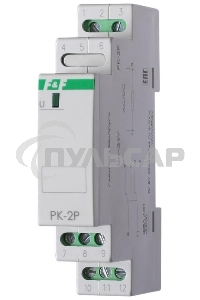 Реле промежуточное PK-2P/Un (монтаж на DIN-рейке 35мм 24В AC/DC 2х8А 2P IP20) F&F EA06.001.008