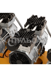 Компрессор безмаслянный малошумный DLS 2250/100, 2250 Вт, 3х750, 100 л, 410 л/мин блок упр Denzel
