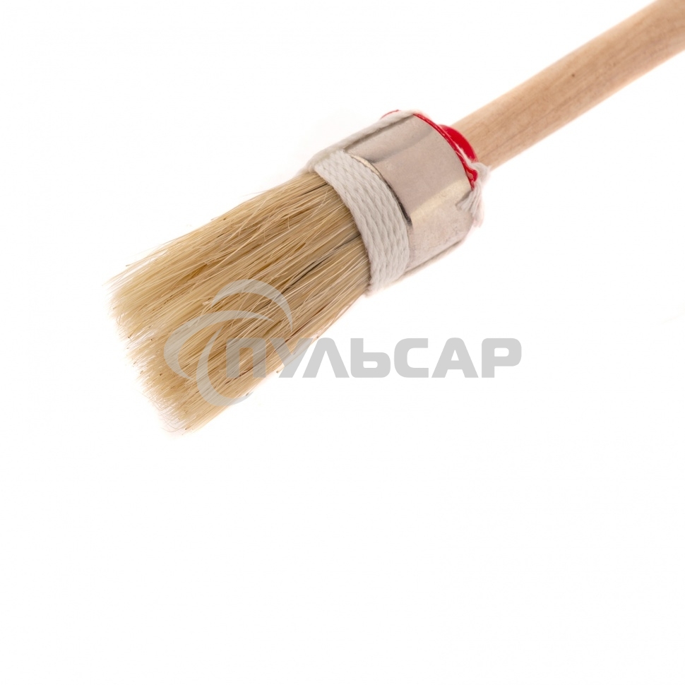 Кисть круглая Профи №2 (20 мм), натуральная щетина, деревянная ручка MTX 82041