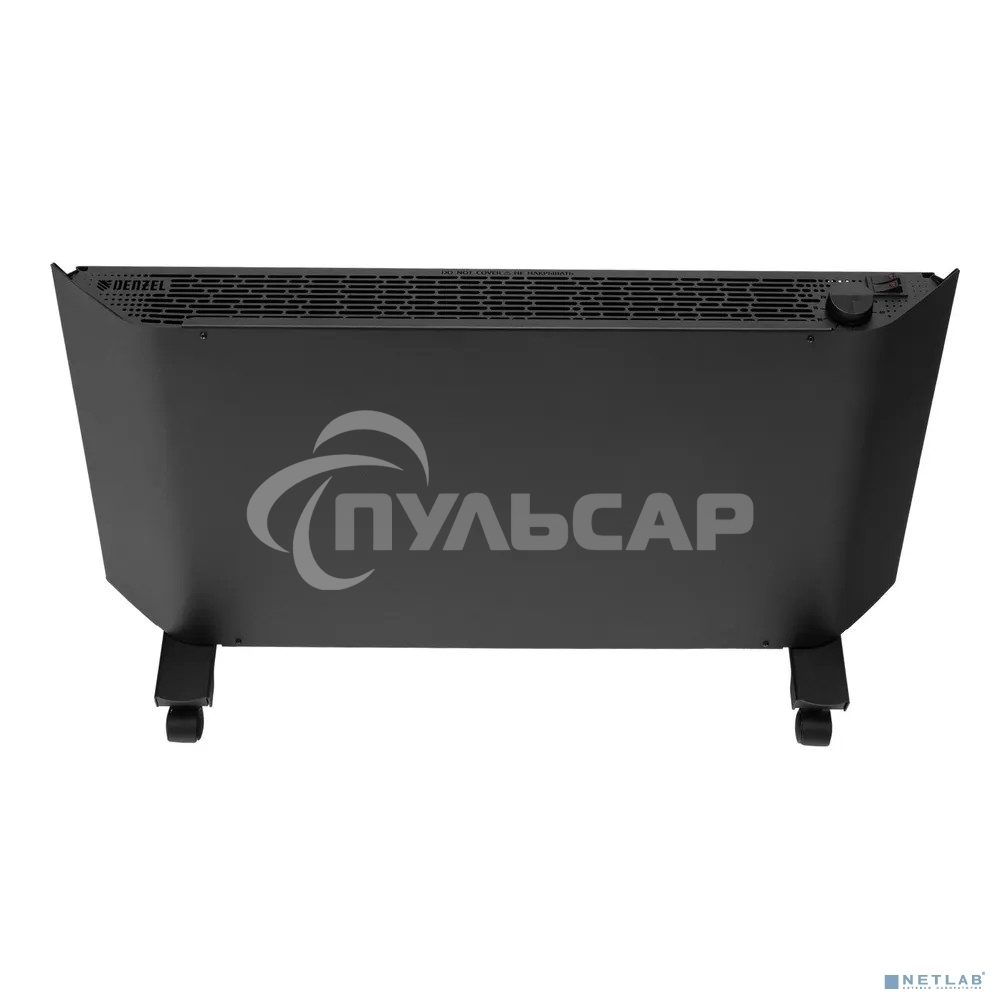 Конвектор Denzel XCE-2000B черный, 2000 Вт, 25 м2, термостат