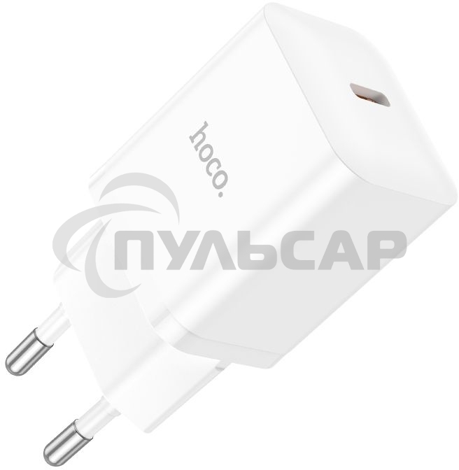 Сетевое зарядное устройство Hoco N27 White 20W 3A+2.22A+1.67A (PD+QC+AFC) USB-C универсальное белый