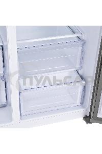 Холодильник Hyundai CS6503FV нержавеющая сталь двухкамерный инвертер 407/205л морозилка сбоку