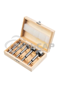 Набор сверл Форстнера по дереву, 10-15-20-25-35 мм, 5 шт, в дерев. боксе, цилин.хвостовик Sparta