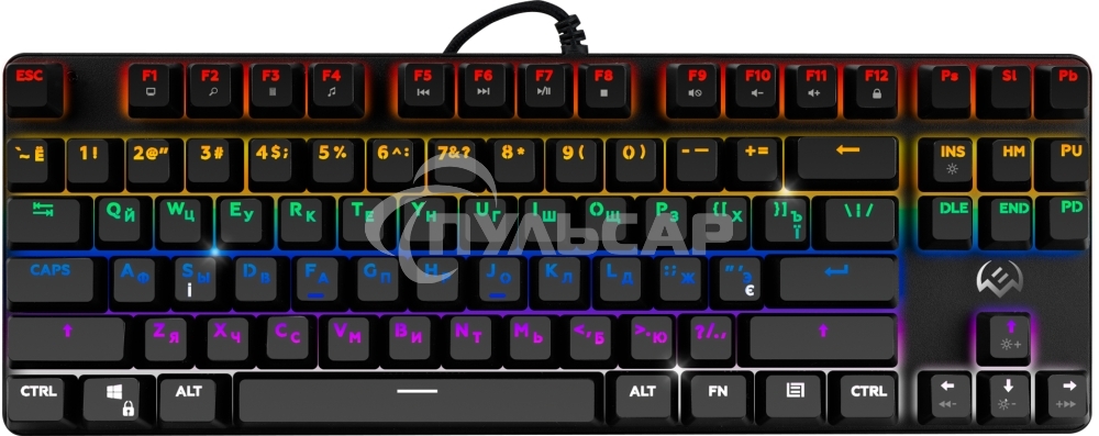 Клавиатура проводная игровая SVEN KB-G9150 (Outemu Blue switches, USB, 87 кл., ПО, RGb-подсветка)