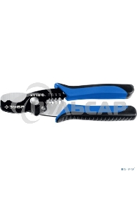 Кабелерез Зубр ХT-10 со съемником изоляции, рез до 10 мм, 22640