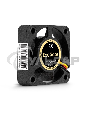 Вентилятор для корпуса ExeGate EX04010B3P черный, 40 мм, 5500 об/мин, 26 дБ, 3 pin