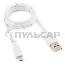 Кабель USB2.0 Pro Cablexpert CCP-mUSB2-AMBM-W-1M, AM/microBM 5P, 1м, экран, белый, пакет