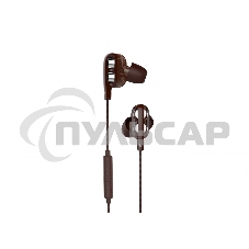 Наушники Harper HV-803 / Проводные / Внутриканальные с микрофоном / Коричневые / 20 Гц - 20 кГц / 96 дБ / Двухстороннее / Mini-jack / 3.5 мм