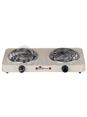 Плитка электрическая ВАСИЛИСА ВА-902 спираль двухконфорочная бежевый (6) (РОССИЯ)