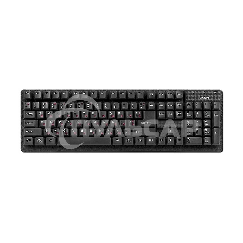 Клавиатура проводная Keyboard SVEN Standard 301 USB черная SV-03100301UB