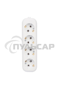 Колодка 4 гнезда c заземлением Rexant