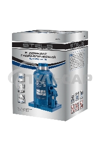 Домкрат гидравлический бутылочный, 32 т, h подъема 260-420 мм Stels