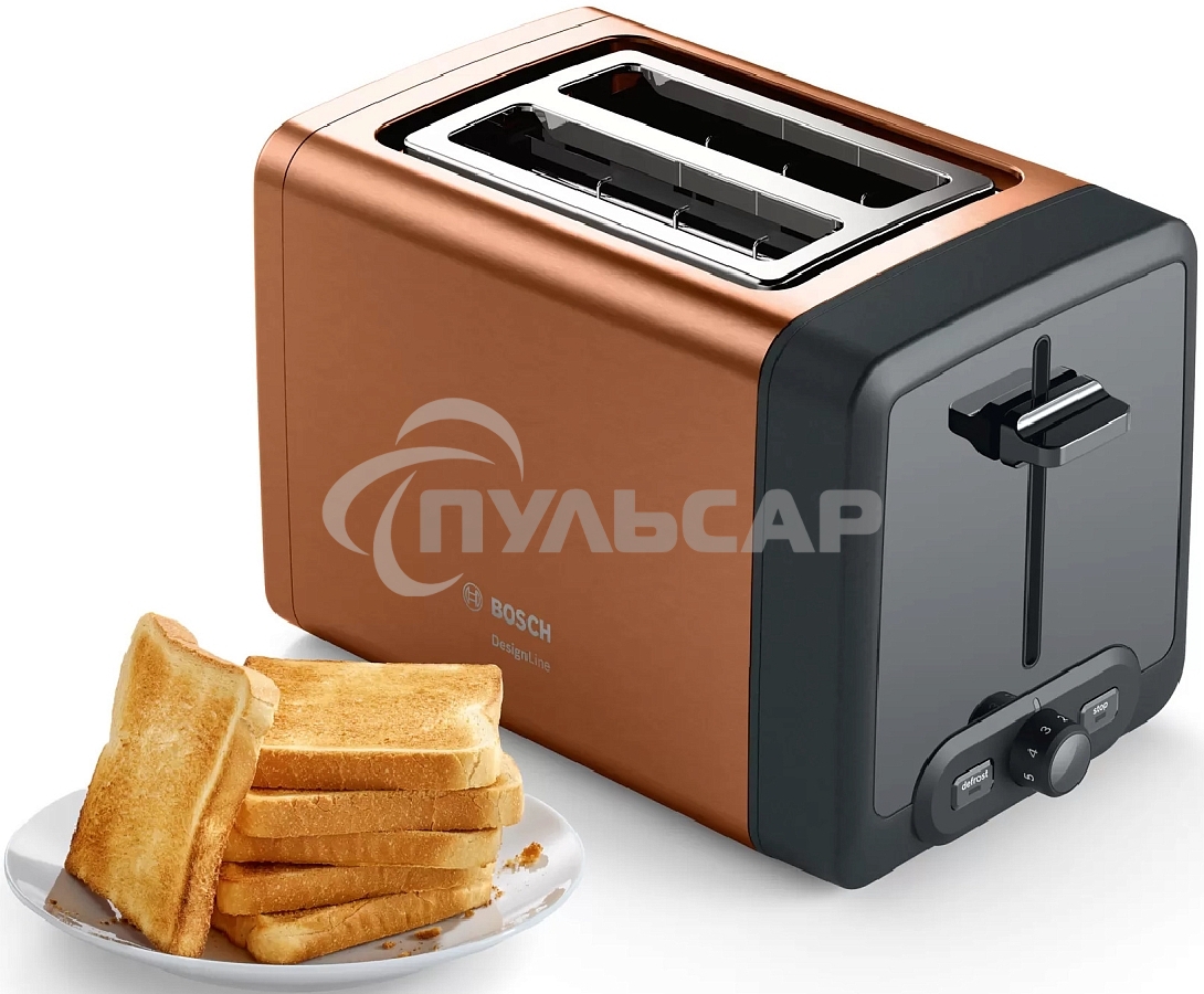 Тостер Bosch TAT4P429 970Вт медь