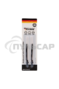 Пилка для электролобзика по оргстеклу KRANZ T119BO 76 мм 12 зубьев на дюйм 4-20 мм фигурный рез (2 шт./уп.) 