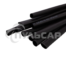 Трубка термоусаживаемая двухстенная клеевая 9.5/4.75мм (уп.10шт) по 1м черный Rexant 26-2104