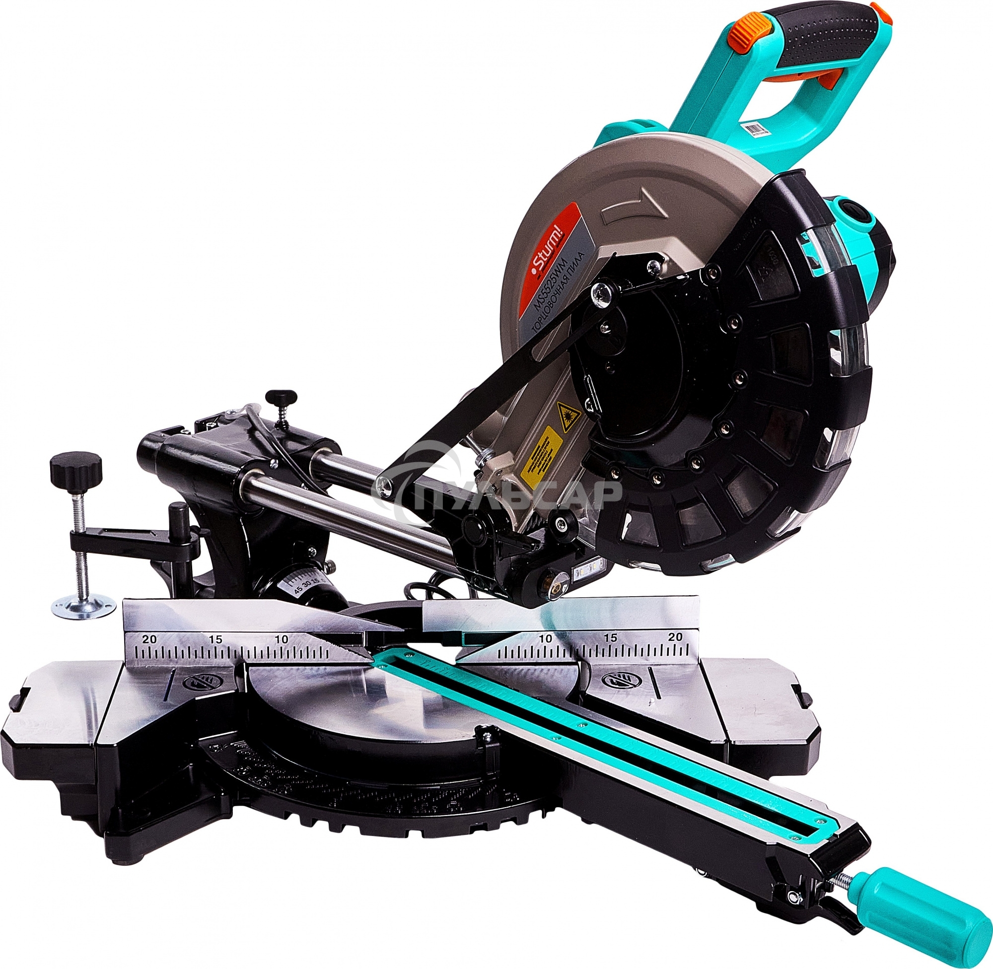 Пила торцовочная Sturm! MS5525WM, 2300 Вт, диск 255 мм, 3200/4500 об/мин, РЕЗКА МЕТАЛЛА, протяг