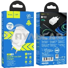 Сетевое зарядное устройство Hoco N27 White 20W 3A+2.22A+1.67A (PD+QC+AFC) USB-C универсальное белый