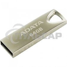 Флешка USB ADATA UV210 (AUV210-64G-RGD), 64 Gb, USB 2.0, R/W 15/5, серебро